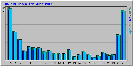 Hourly usage for June 2017