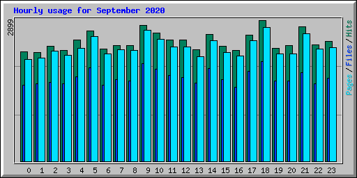 Hourly usage for September 2020