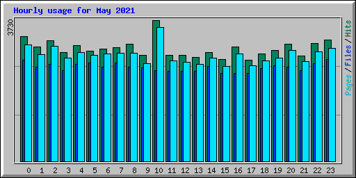 Hourly usage for May 2021