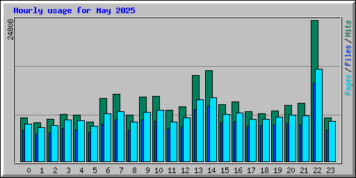 Hourly usage for May 2025