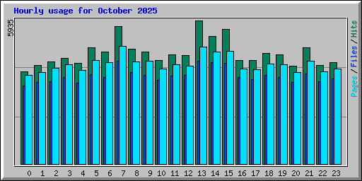 Hourly usage for October 2025